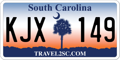 SC license plate KJX149