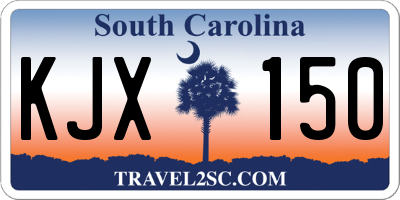 SC license plate KJX150