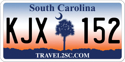 SC license plate KJX152