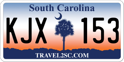 SC license plate KJX153