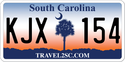 SC license plate KJX154