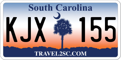 SC license plate KJX155