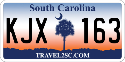 SC license plate KJX163