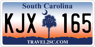 SC license plate KJX165
