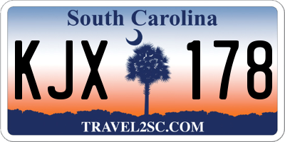 SC license plate KJX178