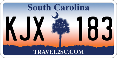 SC license plate KJX183