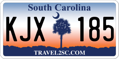 SC license plate KJX185