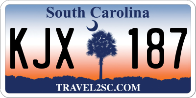 SC license plate KJX187