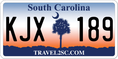 SC license plate KJX189
