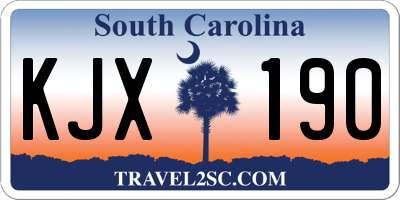 SC license plate KJX190