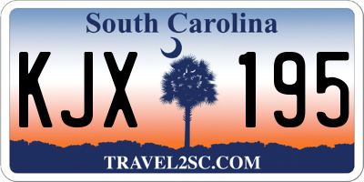 SC license plate KJX195