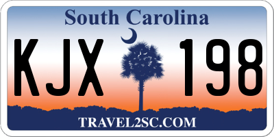 SC license plate KJX198