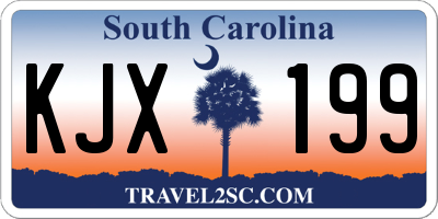 SC license plate KJX199