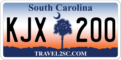 SC license plate KJX200