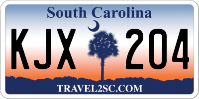 SC license plate KJX204