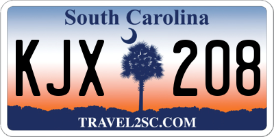 SC license plate KJX208