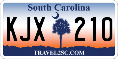 SC license plate KJX210