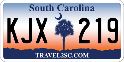 SC license plate KJX219