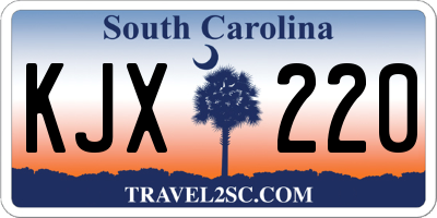 SC license plate KJX220