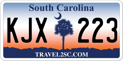 SC license plate KJX223