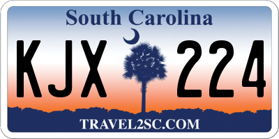 SC license plate KJX224