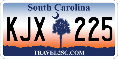 SC license plate KJX225