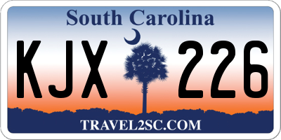 SC license plate KJX226