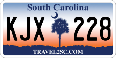 SC license plate KJX228