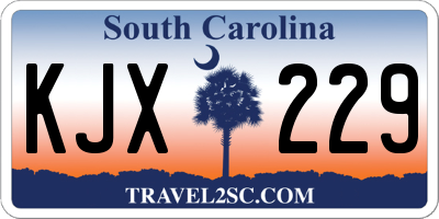 SC license plate KJX229