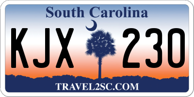 SC license plate KJX230