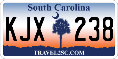 SC license plate KJX238