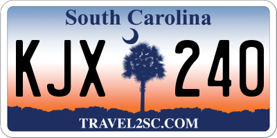 SC license plate KJX240