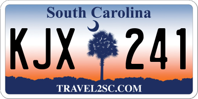 SC license plate KJX241
