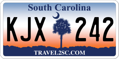SC license plate KJX242