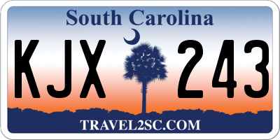 SC license plate KJX243