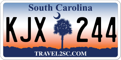 SC license plate KJX244