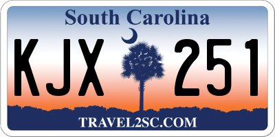 SC license plate KJX251