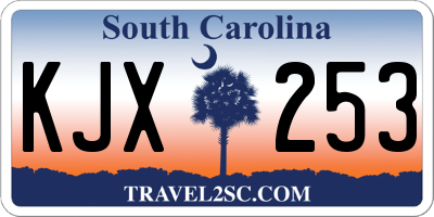 SC license plate KJX253