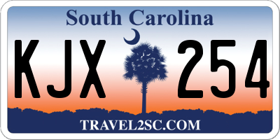 SC license plate KJX254