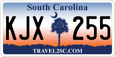 SC license plate KJX255