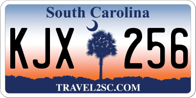 SC license plate KJX256
