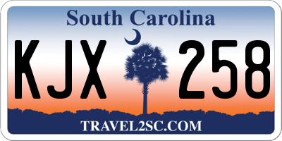 SC license plate KJX258