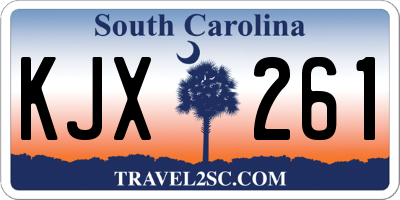 SC license plate KJX261