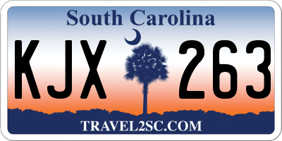 SC license plate KJX263