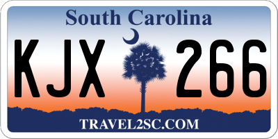 SC license plate KJX266