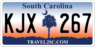 SC license plate KJX267