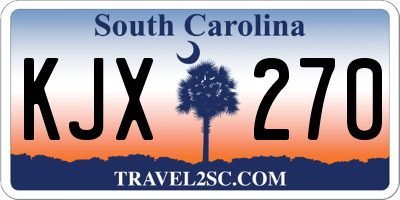 SC license plate KJX270