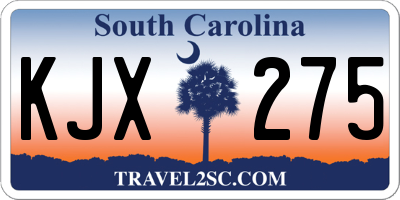 SC license plate KJX275
