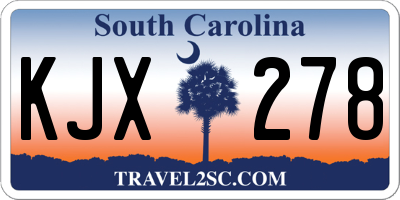SC license plate KJX278