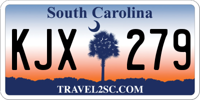 SC license plate KJX279